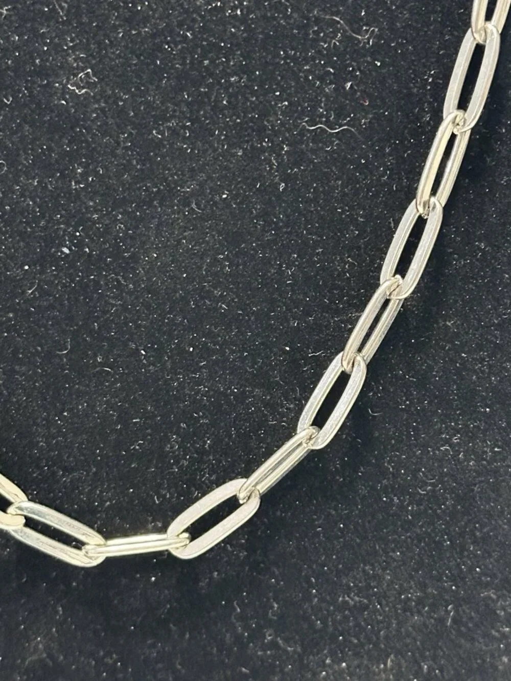 Silver Tone paperclip link chain necklace 26” Men  Woman Unisex